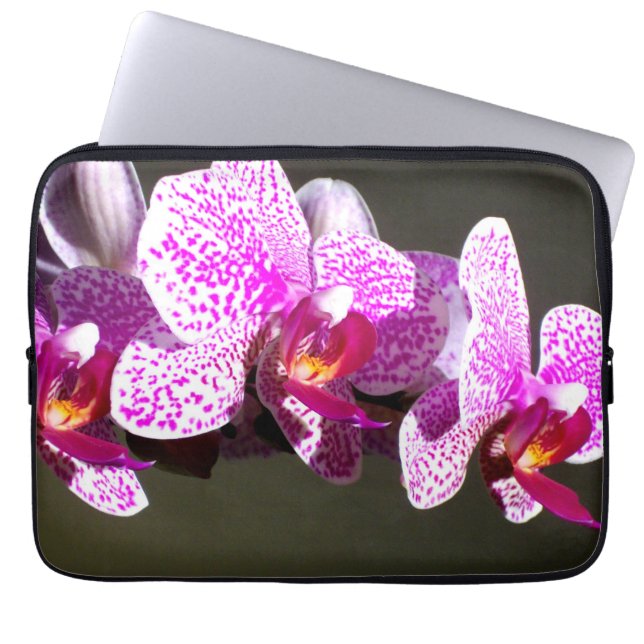Funda Para Portátil Orquídeas rosas (Frente)