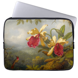 Funda Para Portátil Orquids y Hummingbird Heade