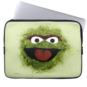Funda Para Portátil Oscar el Gruñón   Tendencia de Acuarela