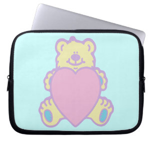 Funda Para Portátil Osito de peluche adorable corazón de amor
