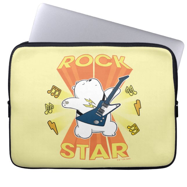 Funda Para Portátil Oso de Hielo - Estrella de Rock (Frente)