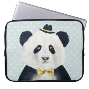 Funda Para Portátil Oso de panda de la acuarela