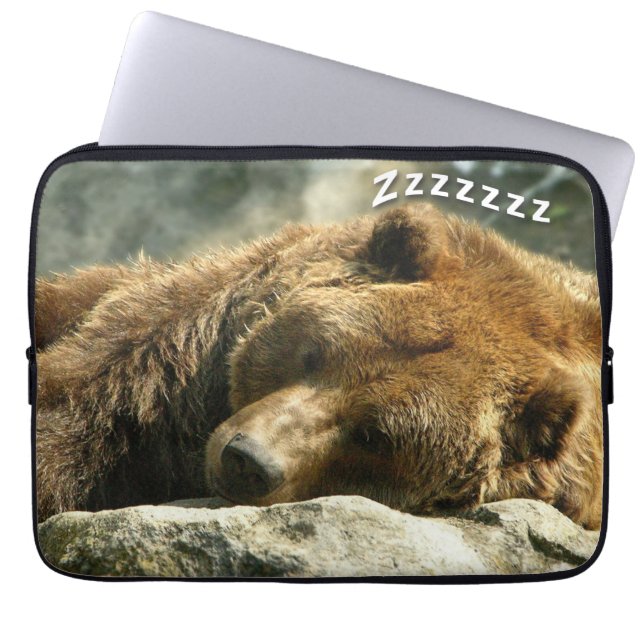 Funda Para Portátil Oso de ronquido (Frente)