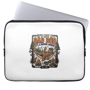 Funda Para Portátil Oso divertido con cuerpo de papá de camping Camise