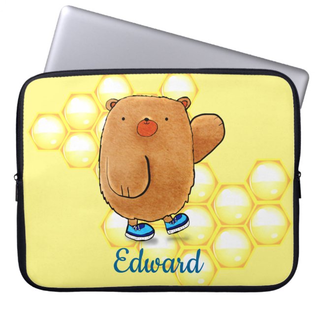 Funda Para Portátil Oso dulce de miel (Frente)