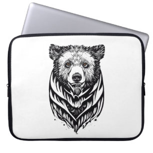 Funda Para Portátil Oso Grizzly Wild Animal Nature Ilustracion Art