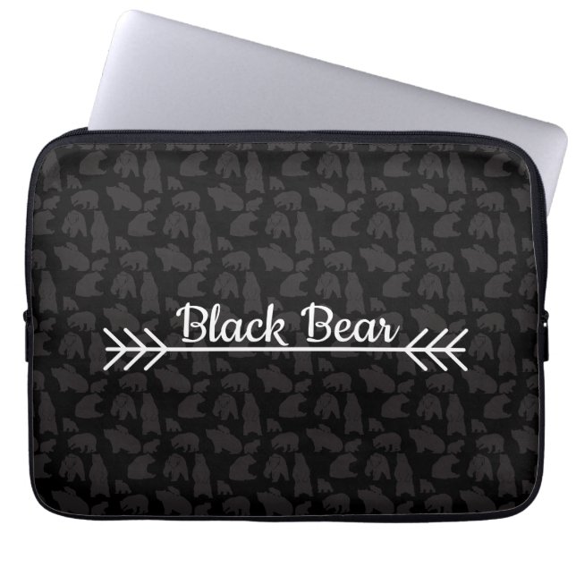 Funda Para Portátil Oso negro (Frente)
