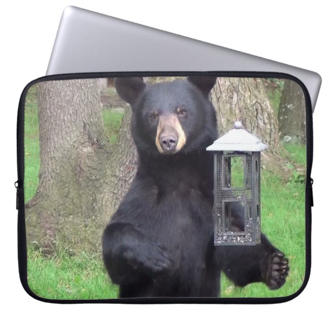 Funda Para Portátil Oso negro (Frente)