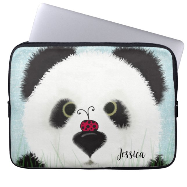 Funda Para Portátil Oso Panda Adorable (Frente)
