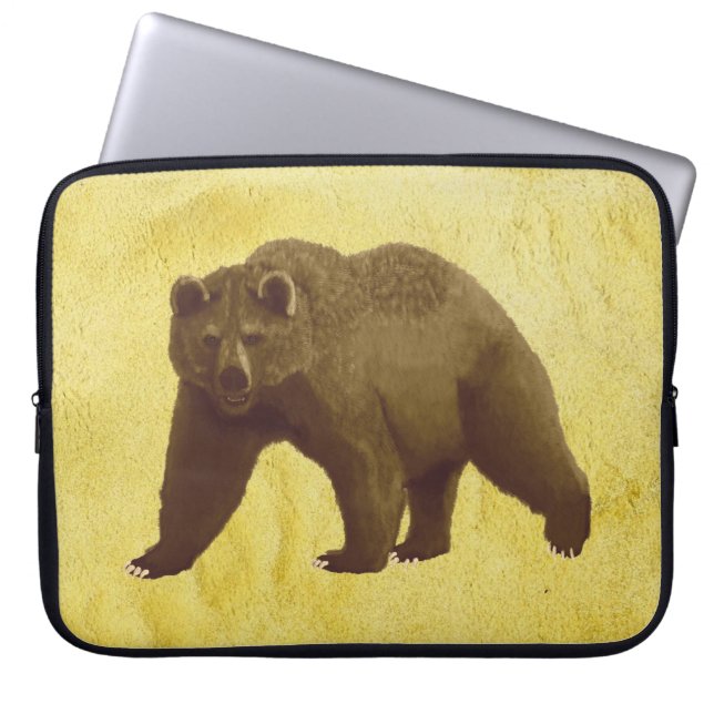 Funda Para Portátil Oso pardo (Frente)