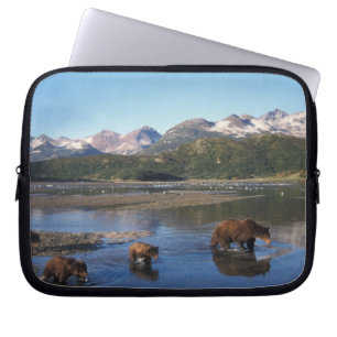 Funda Para Portátil Oso pardo, oso grizzly, cerda y crías en