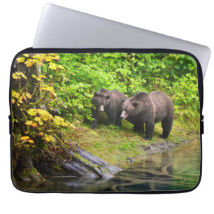 Funda Para Portátil Oso Pardo y Cachorro Hyder, Alaska