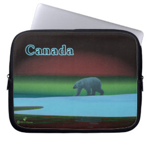 Funda Para Portátil Oso Polar de Luces Polares