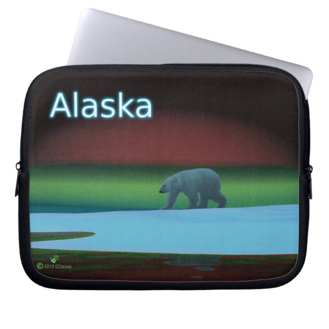 Funda Para Portátil Oso Polar de Luces Polares (Frente)