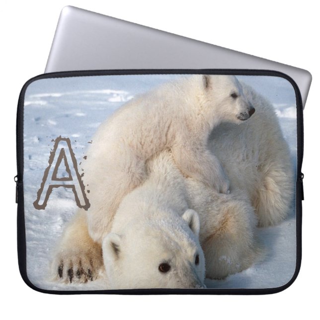 Funda Para Portátil Oso Polar De Manga De Portátil (Frente)