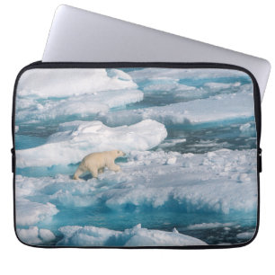 Funda Para Portátil Oso polar que camina en el mar