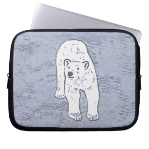 Funda Para Portátil Oso polar sobre pintura de hielo - Arte de vida sa