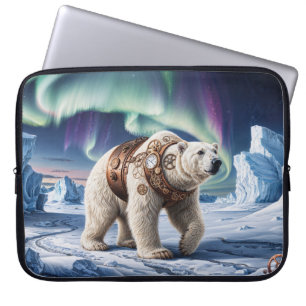 Funda Para Portátil Oso Polar y Arte Aurora