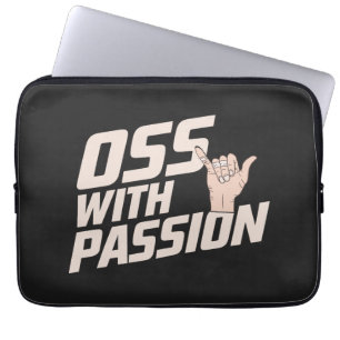 Funda Para Portátil Oss Con Pasión Artes Marciales De Jiu Jitsu