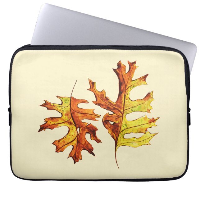 Funda Para Portátil Otoño deja bella naturaleza acuarela arte (Frente)
