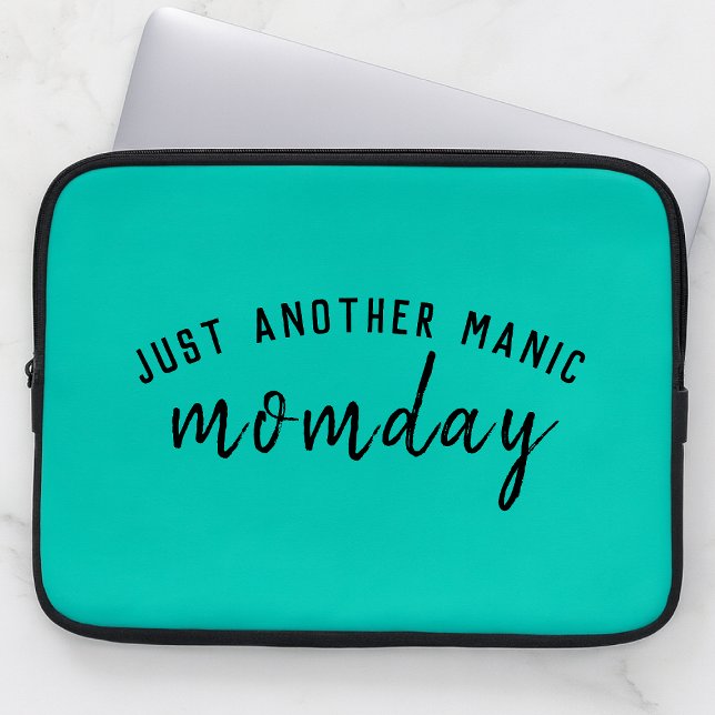 Funda Para Portátil Otro momento maniático | Super Mom Trendy Green (Subido por el creador)