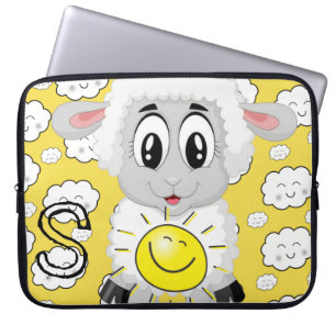 Funda Para Portátil Oveja de manga para portátiles Nubes amarillas