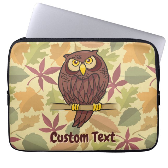 Funda para portátil Owl Personalizado (Frente)
