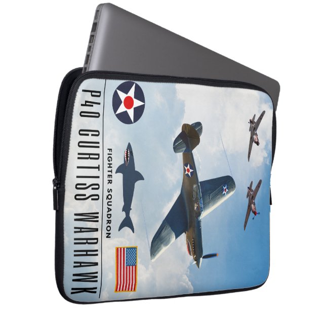 FUNDA PARA PORTÁTIL P-40 CURTISS WARHAWK FIGHTER SQUADRON (Anverso derecho)