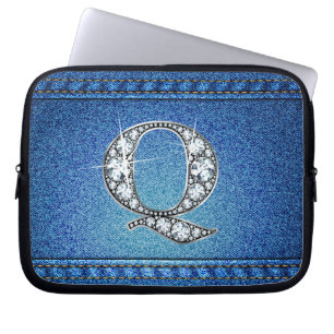 Funda Para Portátil P "Diamante" Denim Stitching Electronics Bag