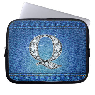Funda Para Portátil P "Diamante" Denim Stitching Electronics Bag