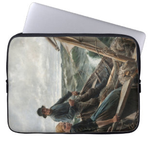 Funda Para Portátil Padre e hija en el mar (por Albert Edelfelt)