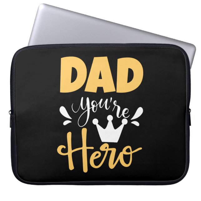 Funda Para Portátil Padre Regalo Papá Eres Héroe (Frente)