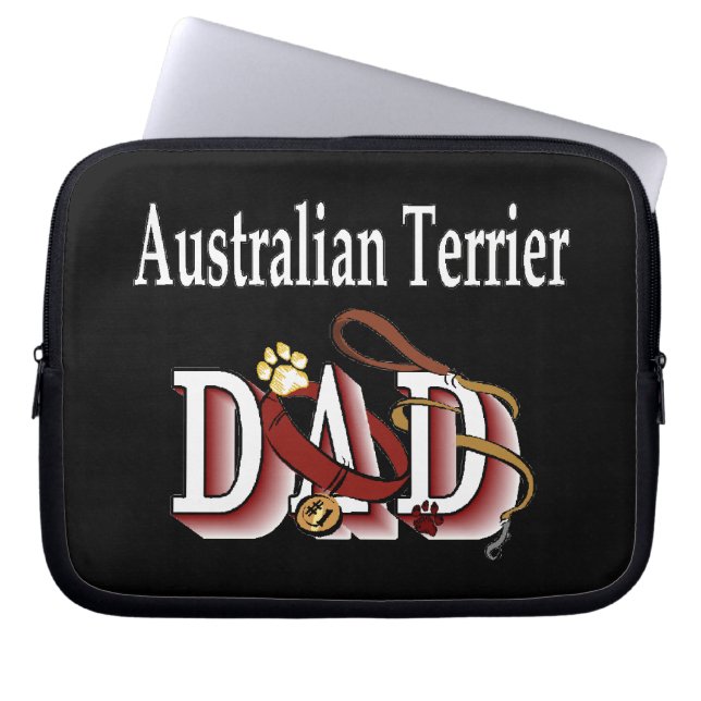 Funda Para Portátil Padre Terrier Australiano (Frente)