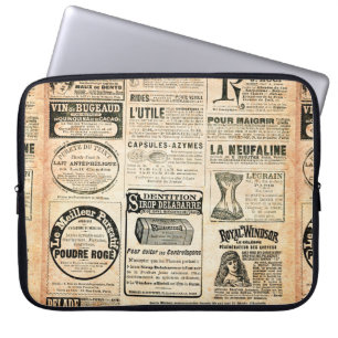 Funda Para Portátil Página de periódico con publicidad - Enfermedad de