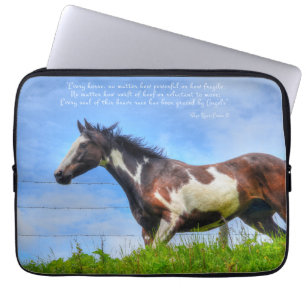 Funda Para Portátil Paint Stallion y Cloud Fenceline & Poem