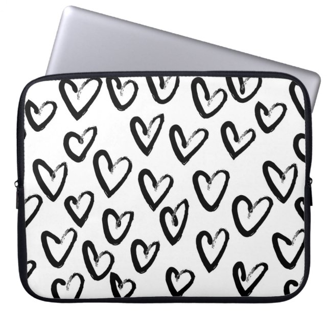 Funda Para Portátil Paint Stroke Heart Pattern (Frente)