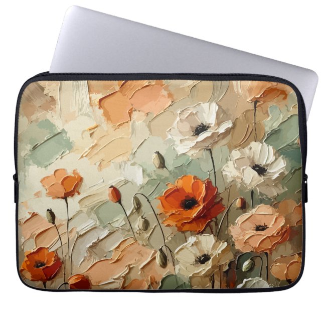 Funda Para Portátil Painterly Bloomscape (Frente)