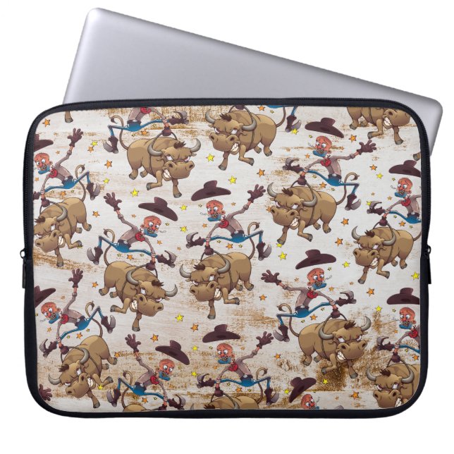 Funda Para Portátil País del montar a caballo de Bull del vaquero del (Frente)