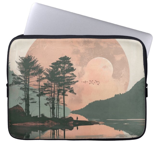 Funda Para Portátil Paisaje abstracto de Boho (1) (Frente)