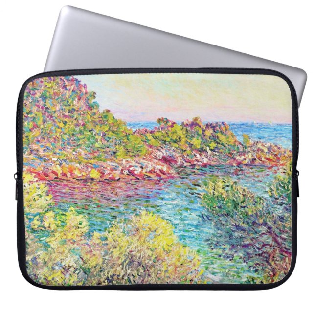 Funda Para Portátil Paisaje cerca de Monte Carlo (por Claude Monet) (Frente)