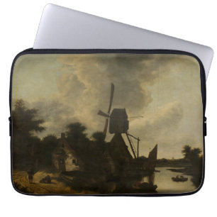 Funda Para Portátil Paisaje con molino de viento - Salomon Rombouts
