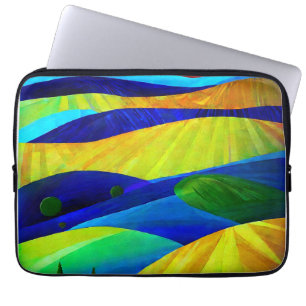 Funda Para Portátil Paisaje de colinas de fantasía del arcoíris