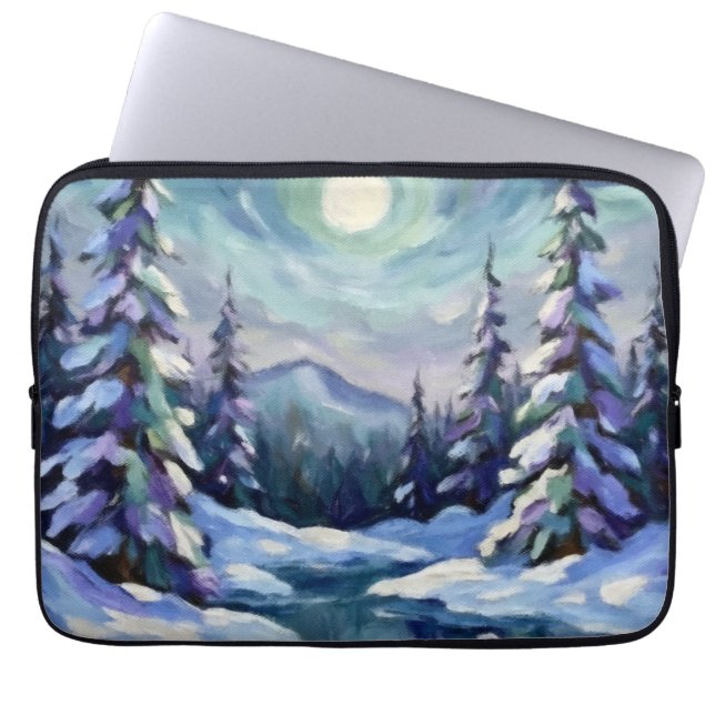 Funda Para Portátil Paisaje de invierno (Frente)