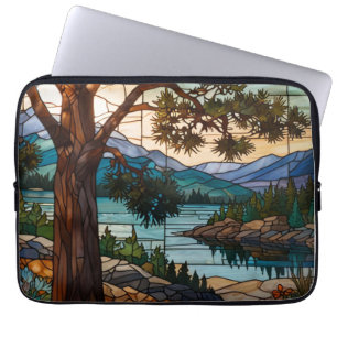 Funda Para Portátil paisaje de la cordillera rústica vidrio de color