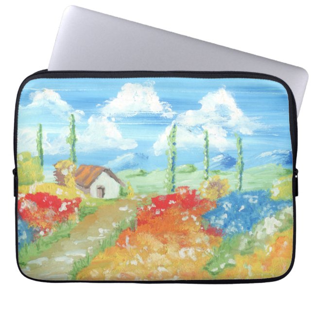 Funda Para Portátil Paisaje de la vastedad de la Toscana (Frente)