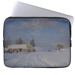 Funda Para Portátil Paisaje de nieve en invierno (por H.A. Brendekilde