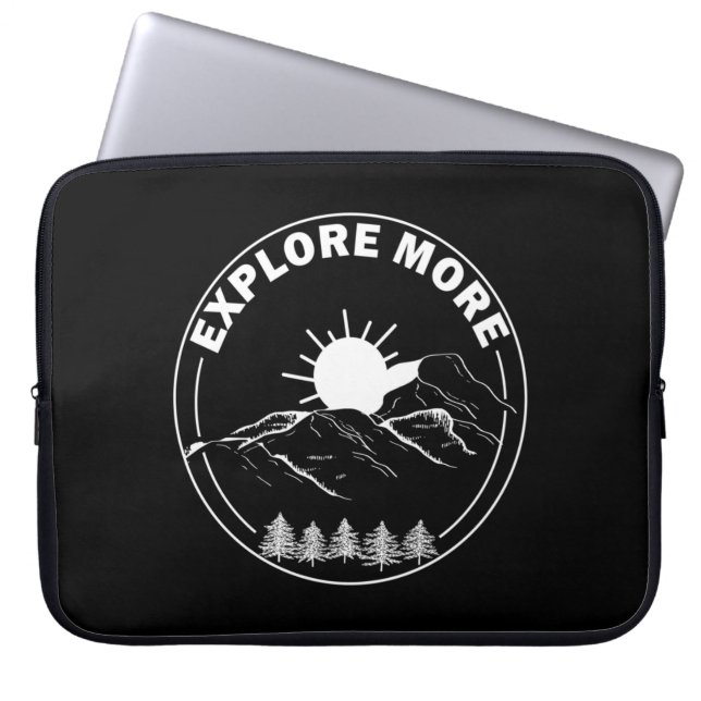 Funda Para Portátil Paisaje de pinos mínimos (Frente)