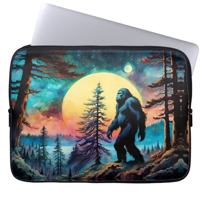 Funda Para Portátil Paisaje de Squatchin' Colorous Sasquatch (Frente)