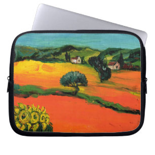 FUNDA PARA PORTÁTIL PAISAJE DE TOSCANA CON SIMPATIZANTES