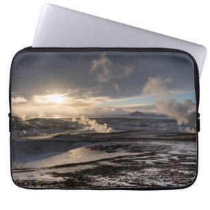Funda Para Portátil Paisaje geotérmico invernal